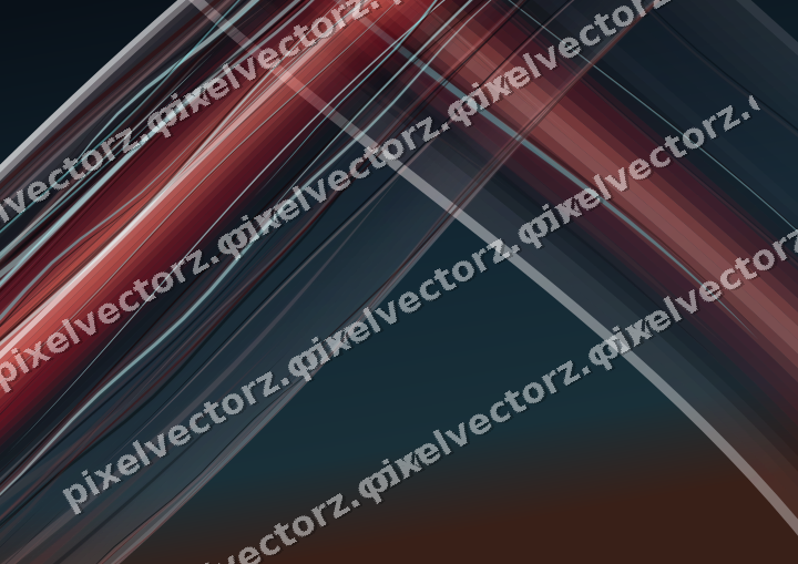 Abstract glass arc in red and pale amber