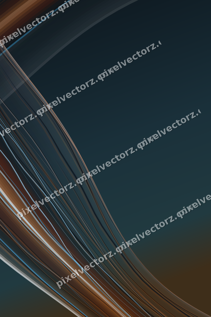 Abstract glass arc in blue and orange
