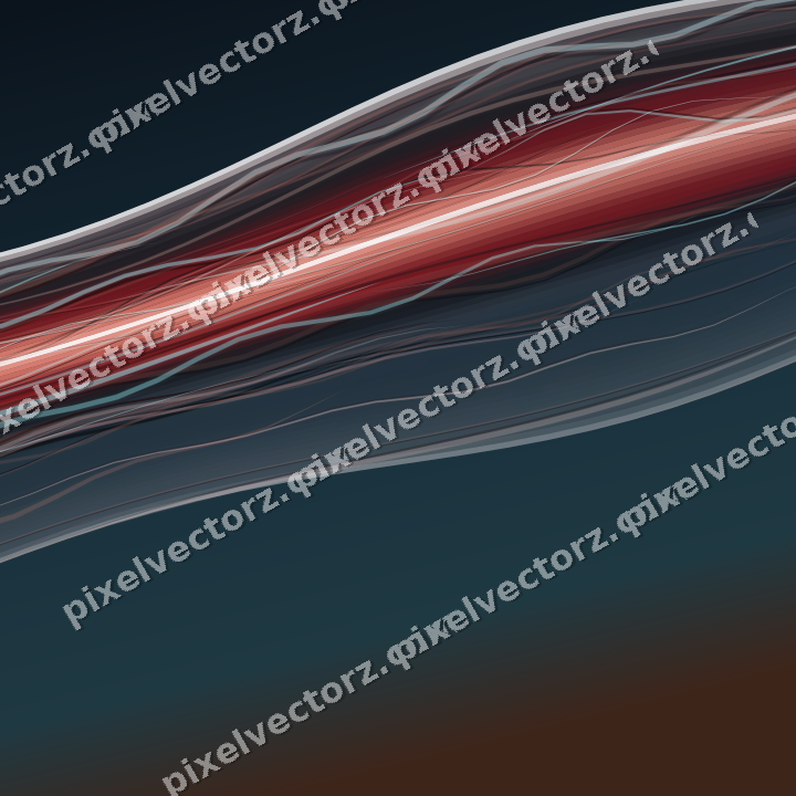 Abstract glass arc in yellow and red