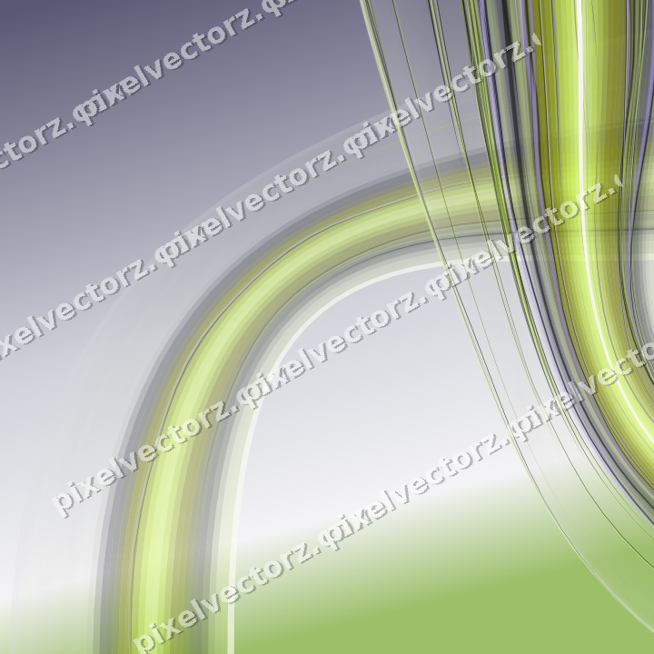 Abstract glass arc in purple and lime
