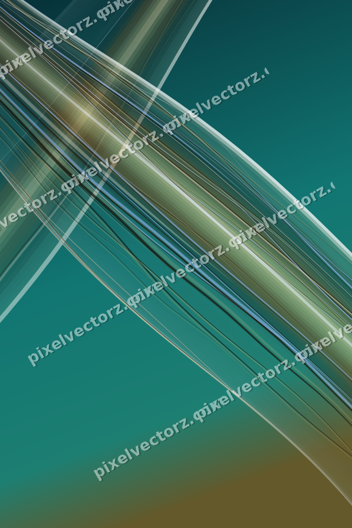 Abstract glass arc in amber and dark teal