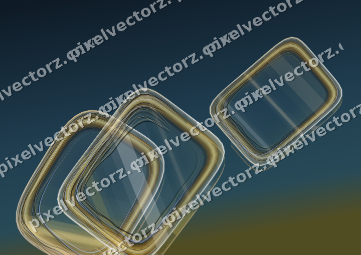 Abstract glass arc in amber and pale orange
