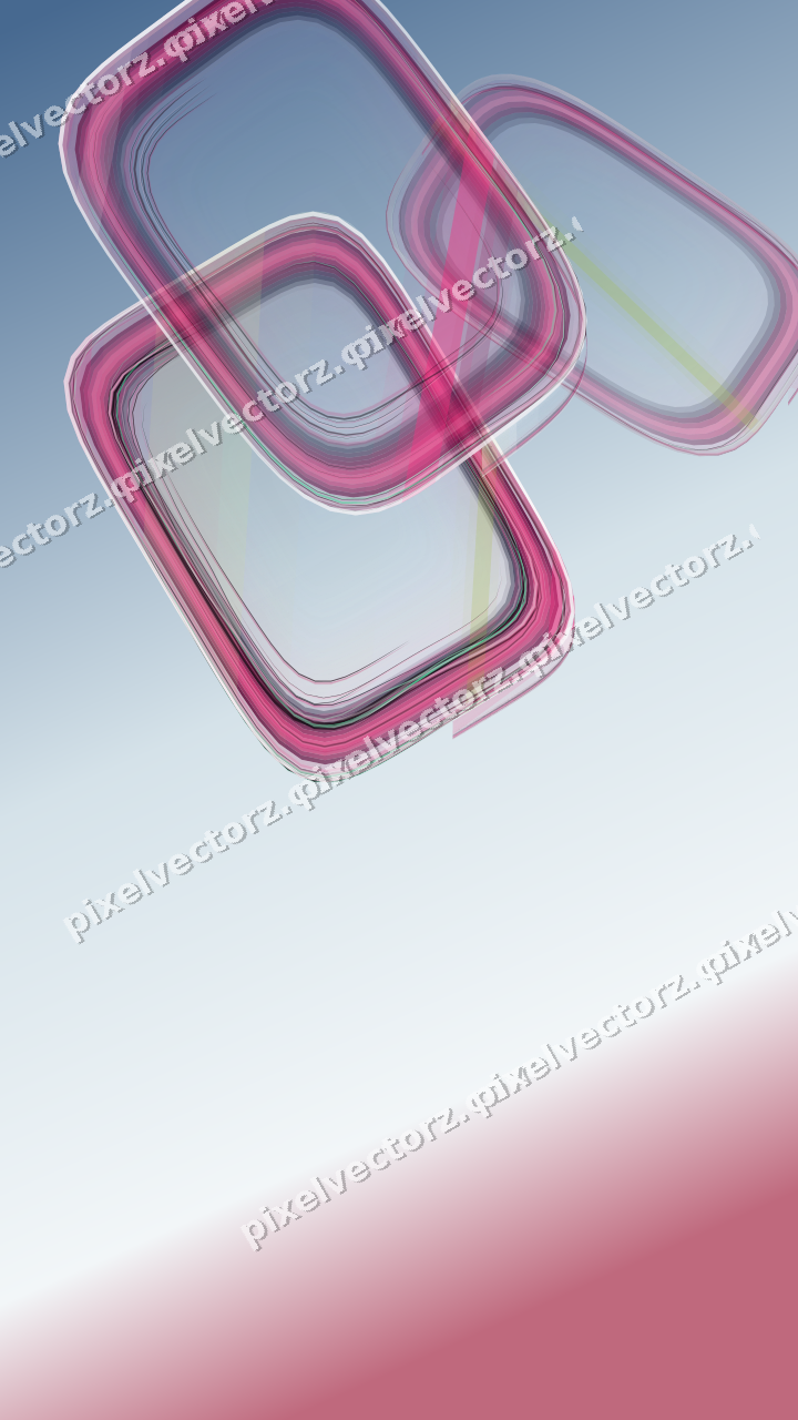 Abstract glass arc in lime and pink
