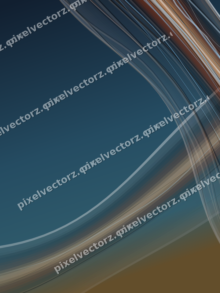 Abstract glass arc in orange and teal