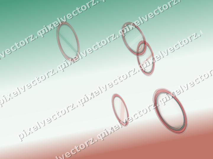 Abstract glass arc in dark red and dark green