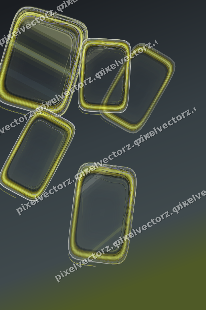 Abstract glass arc in yellow and grey
