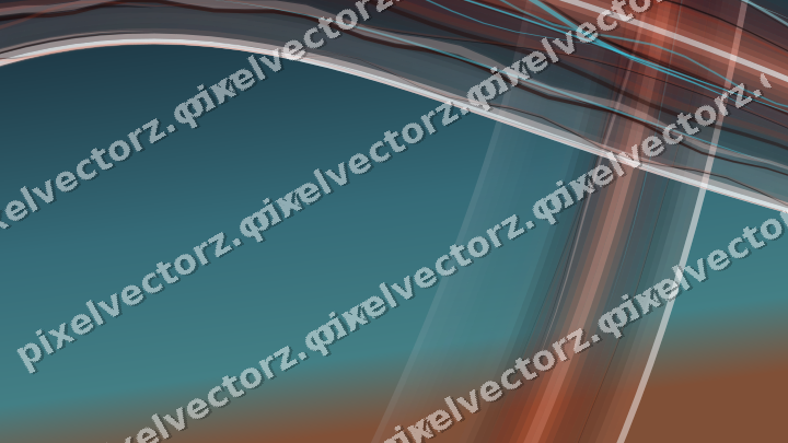 Abstract glass arc in cyan and red