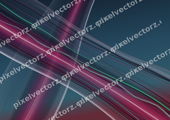 Abstract glass arc in dark pink and yellow