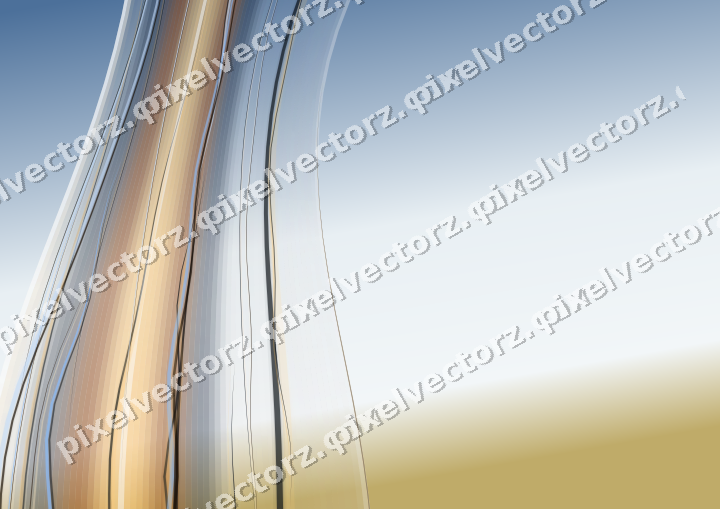 Abstract glass arc in red and orange
