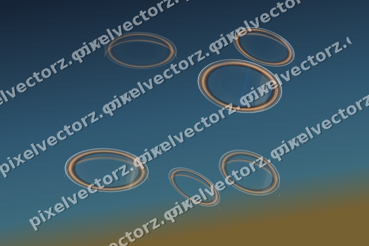 Abstract glass arc in dark blue and orange