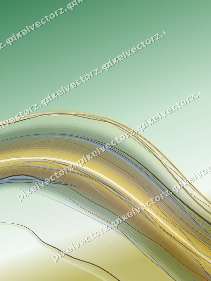 Abstract glass arc in dark green and amber