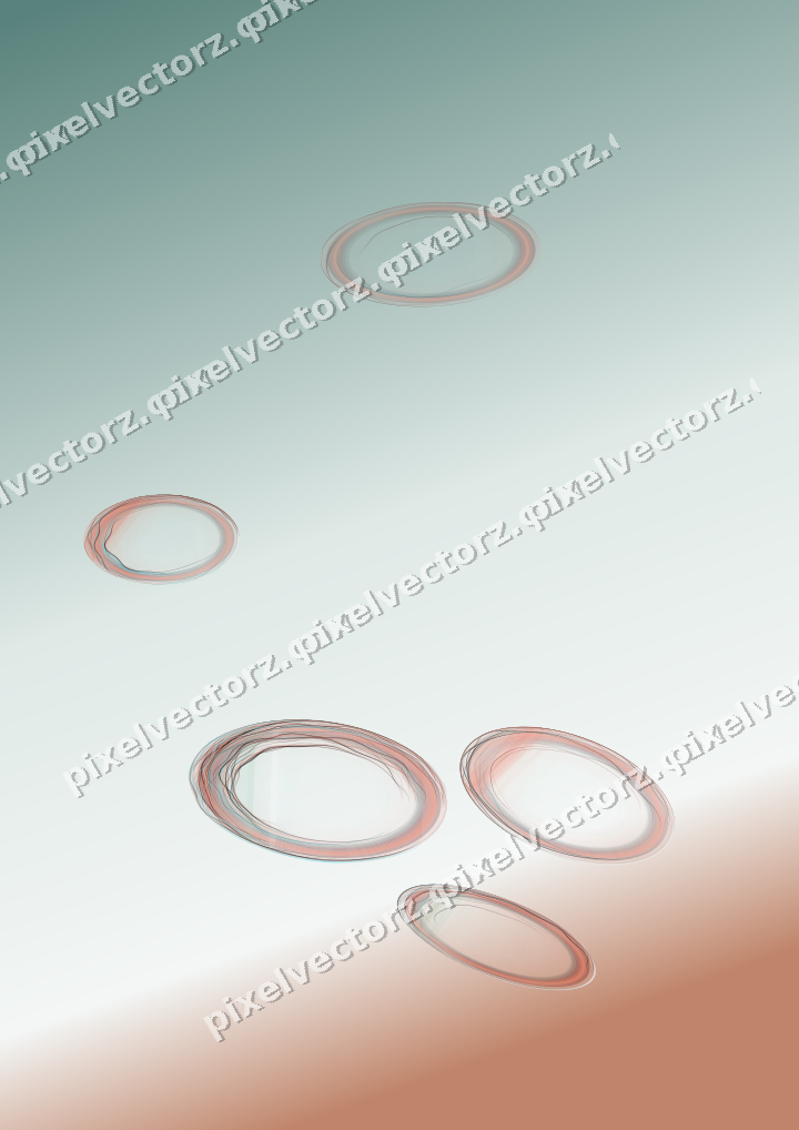 Abstract glass arc in red and orange