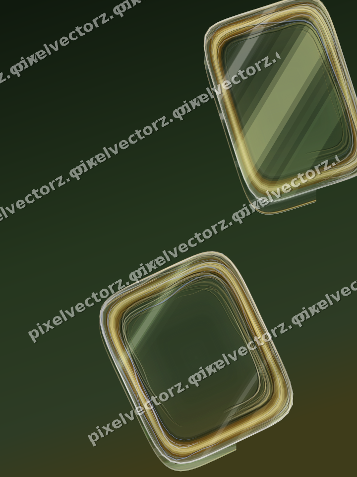 Abstract glass arc in lime and yellow