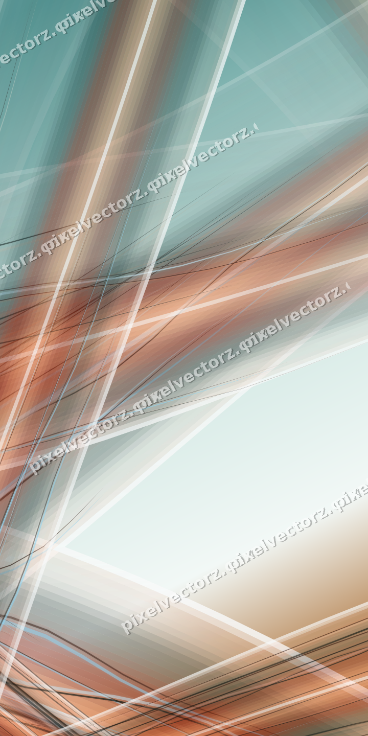 Abstract glass arc in orange and teal