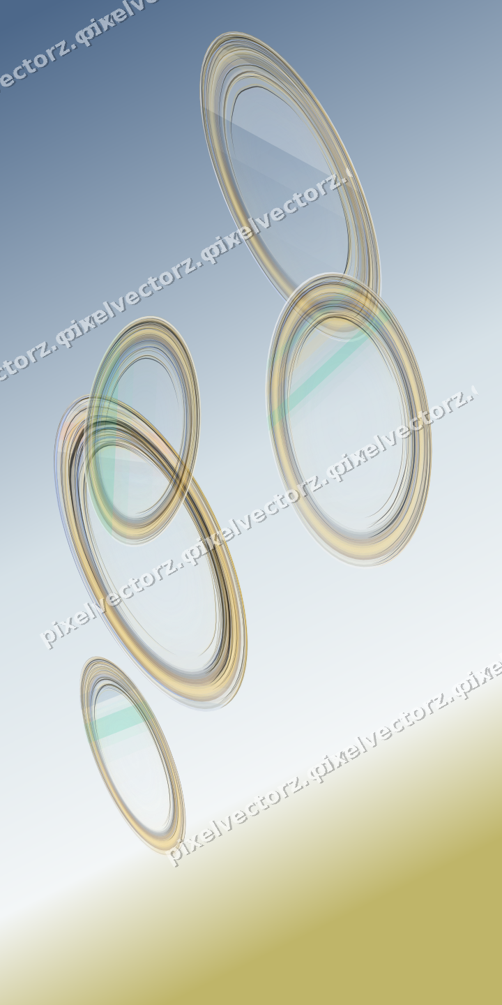Abstract glass arc in amber and green