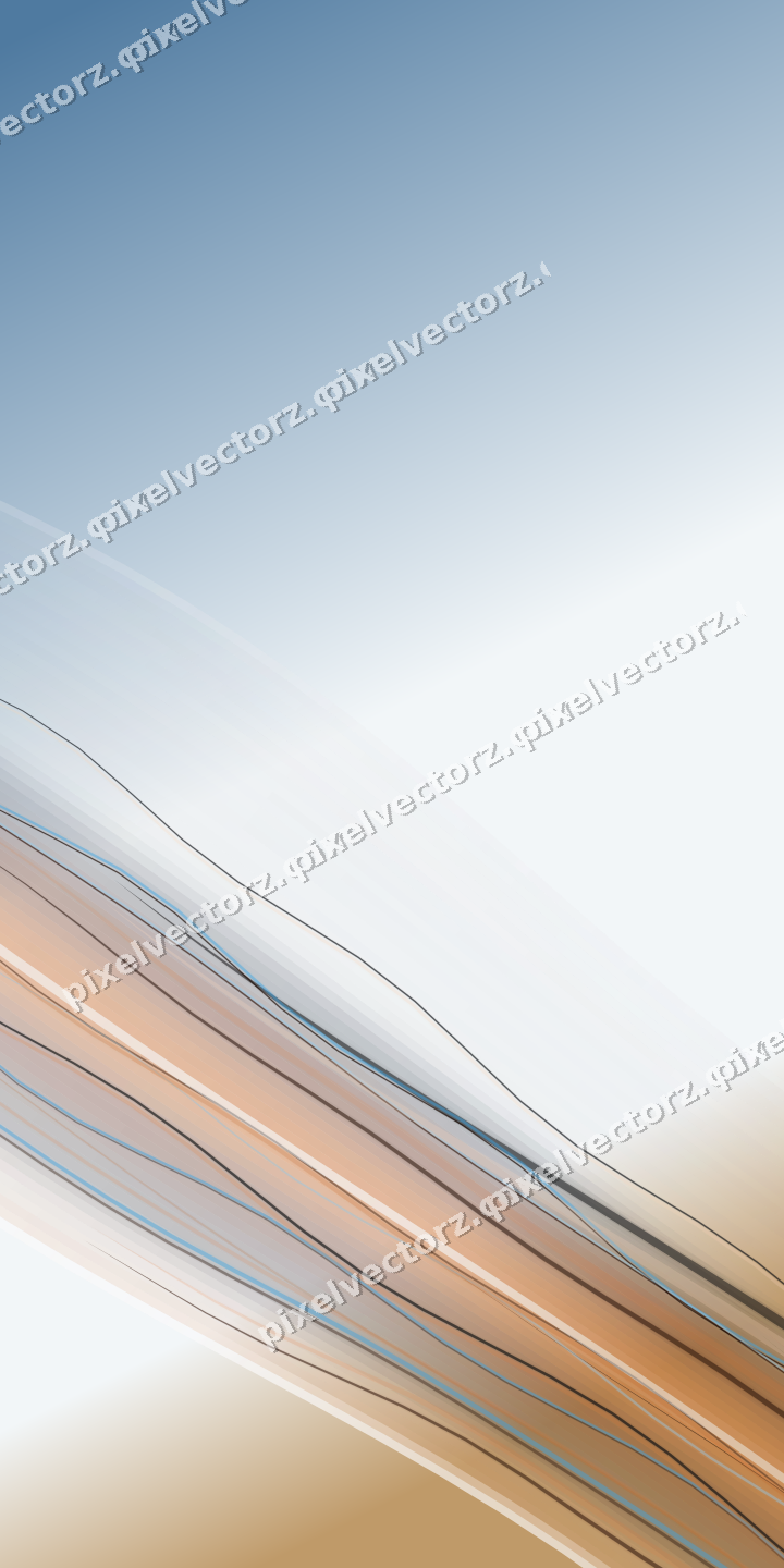 Abstract glass arc in blue and orange