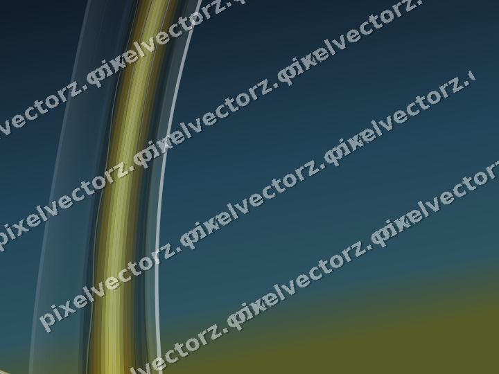 Abstract glass arc in dark amber and yellow