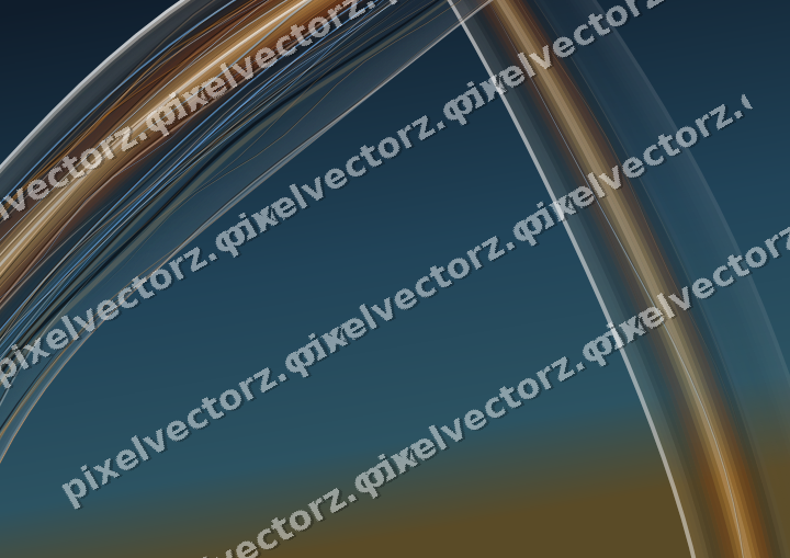 Abstract glass arc in orange and amber
