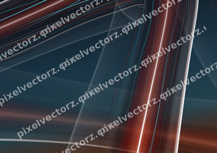 Abstract glass arc in red and orange