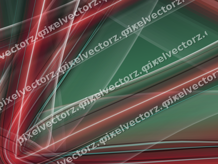 Abstract glass arc in dark green and red