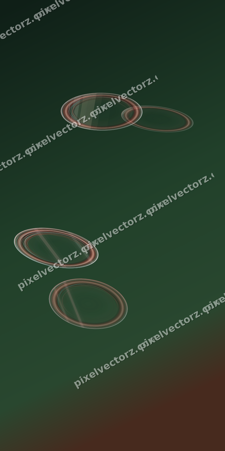 Abstract glass arc in red and dark green