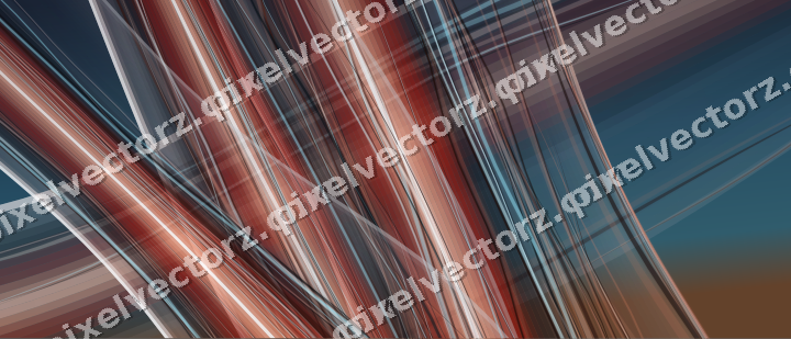 Abstract glass arc in orange and cyan