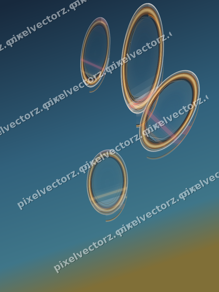 Abstract glass arc in red and orange