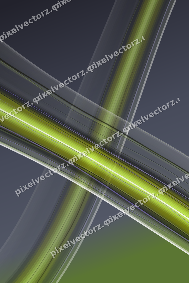 Abstract glass arc in purple and lime