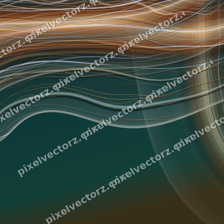 Abstract glass arc in dark teal and orange