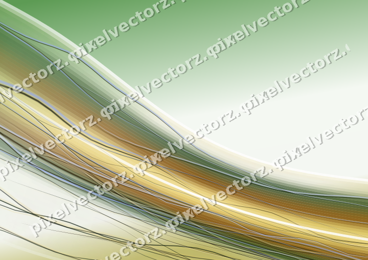 Abstract glass arc in lime and yellow