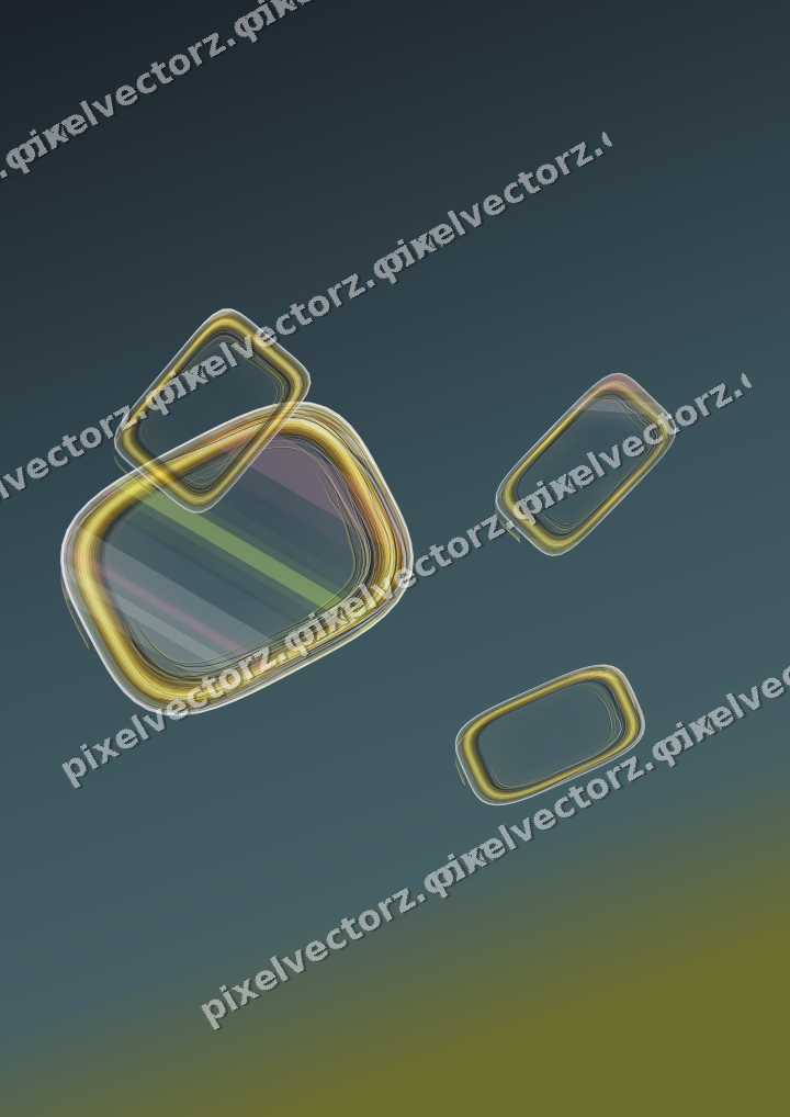 Abstract glass arc in lime and amber