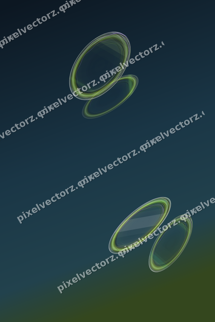 Abstract glass arc in green and lime
