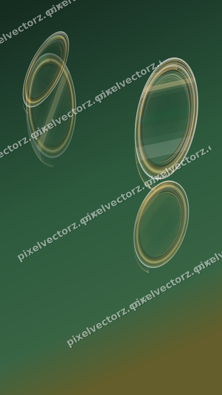 Abstract glass arc in amber and dark green