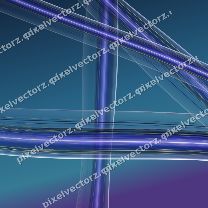 Abstract glass arc in blue and cyan