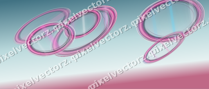 Abstract glass arc in magenta and purple