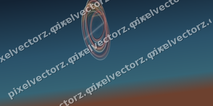 Abstract glass arc in yellow and red