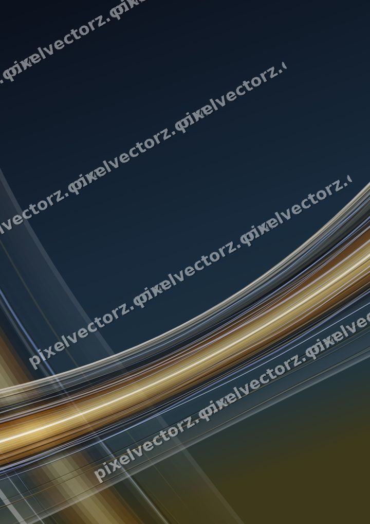 Abstract glass arc in dark blue and amber