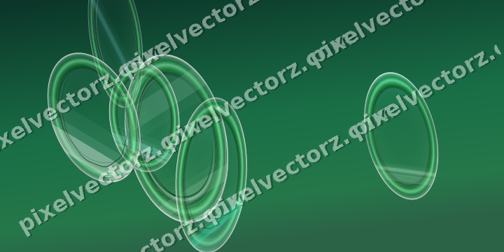 Abstract glass arc in green and teal