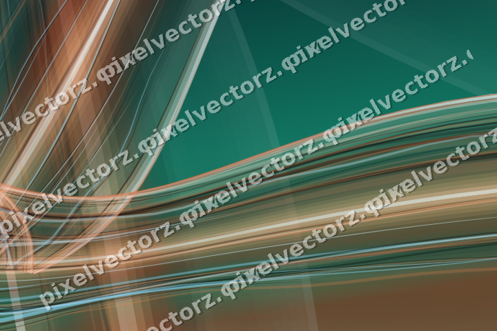 Abstract glass arc in orange and teal