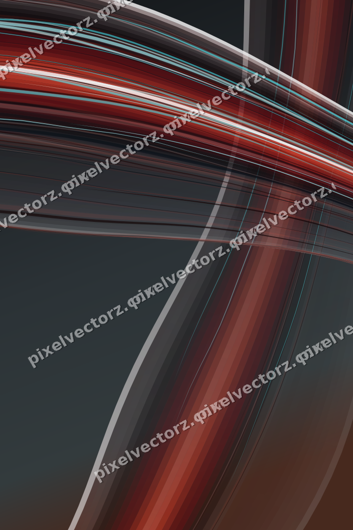Abstract glass arc in red and pale amber