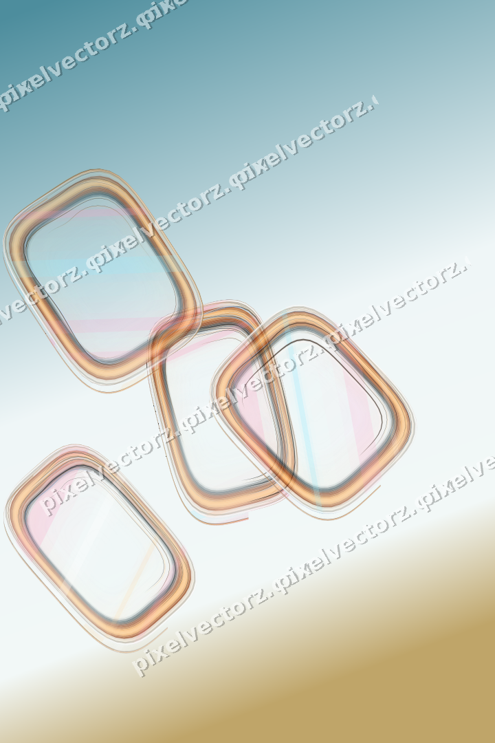 Abstract glass arc in pink and cyan