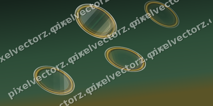 Abstract glass arc in dark green and amber