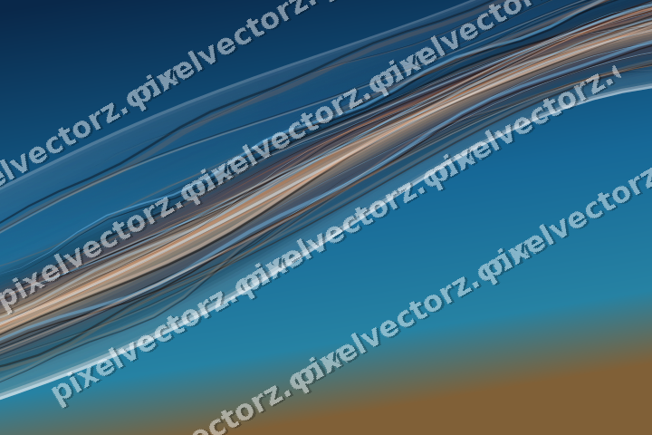 Abstract glass arc in blue and red