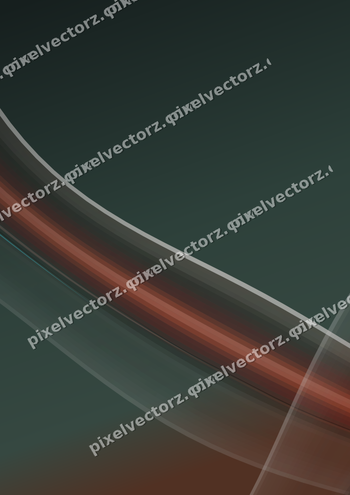 Abstract glass arc in red and orange