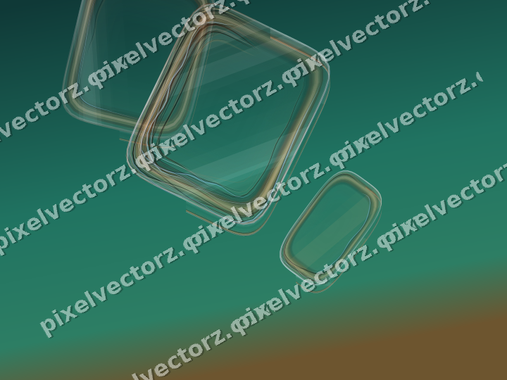 Abstract glass arc in orange and teal