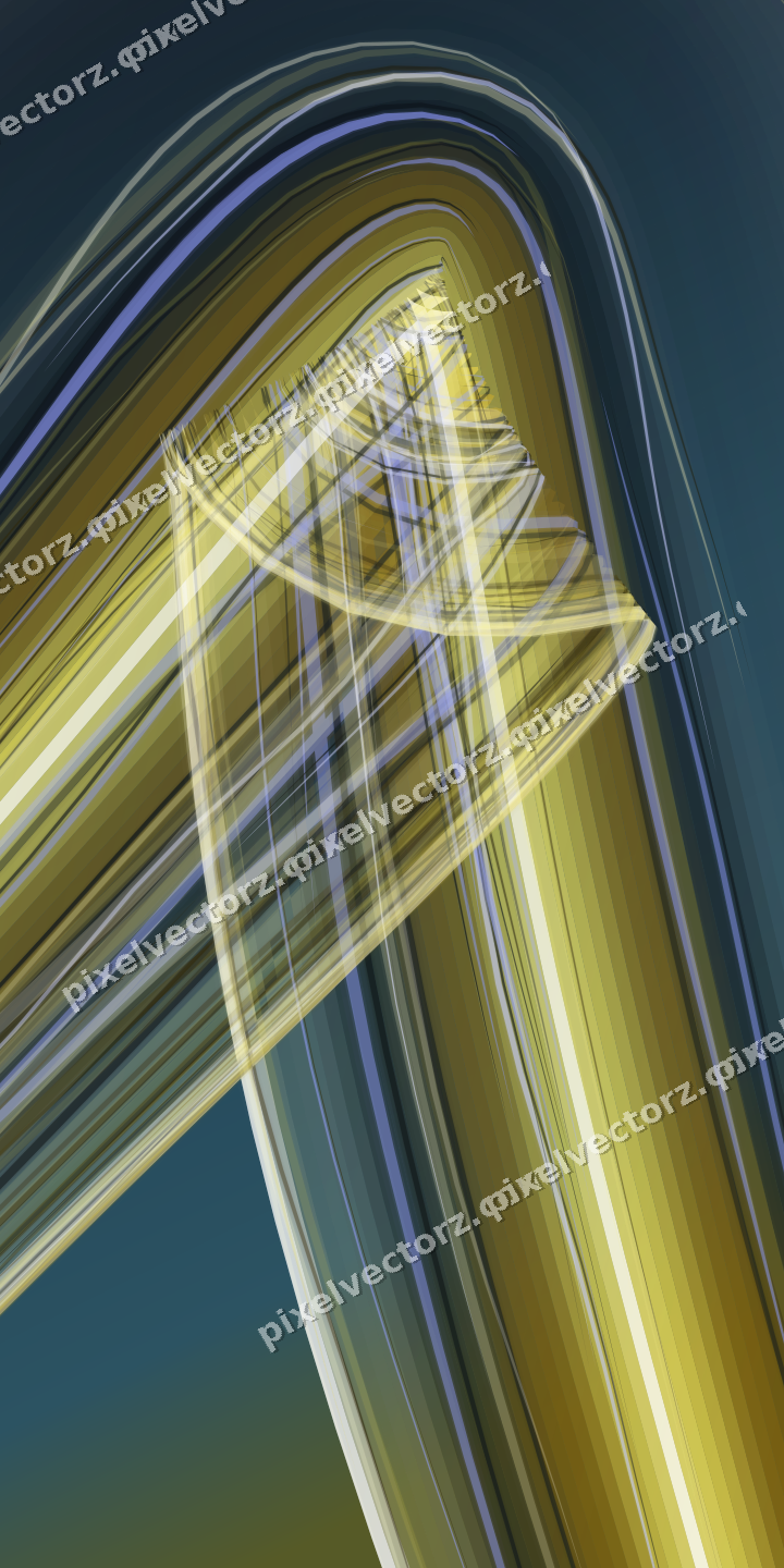 Abstract glass arc in dark amber and yellow