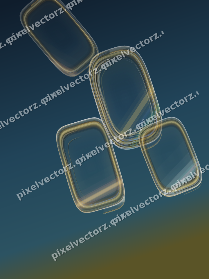 Abstract glass arc in amber and green
