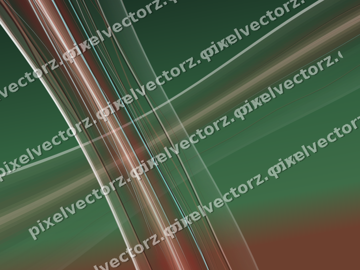 Abstract glass arc in red and dark green