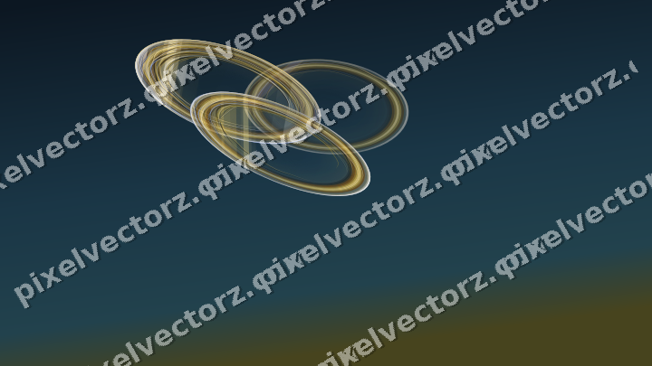 Abstract glass arc in dark blue and amber