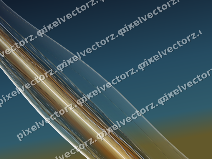 Abstract glass arc in amber and dark teal